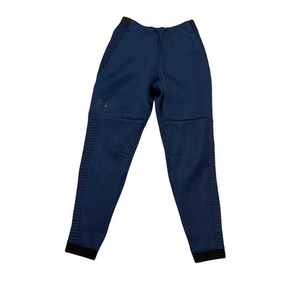 Under Armour Mens Unstoppable Double Knit Joggers Blue Black 1320707-408 Small